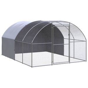 vidaXL Kanojen ulkoh&auml;kki 3x4x2 m galvanoitu ter&auml;s