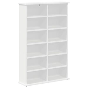 vidaXL CD-kaappi valkoinen 60 x 17 x 92 cm Tekninen puu