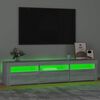 vidaXL TV-taso LED-valoilla harmaa Sonoma 180x35x40 cm