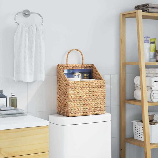 vidaXL Rikottava kori Luonnollinen 30 x 17,5 x 49,5 cm Vesihyasintti