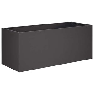 vidaXL Puutarha ruukku Musta 80 x 40 x 40 cm Kylm&auml;valssattu ter&auml;s