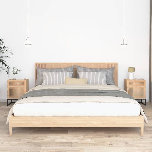 vidaXL Y&ouml;p&ouml;yd&auml;t 2 kpl 40x30x55,5 cm tekninen puu ja rauta