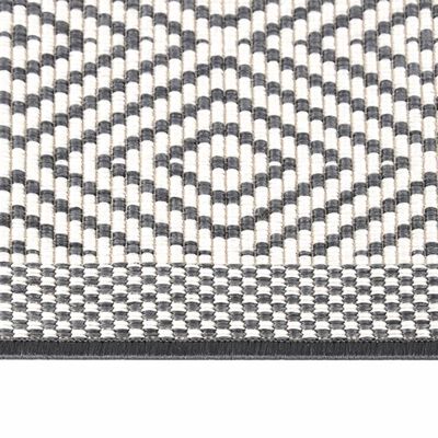 vidaXL Ulkomatto harmaa ja valkoinen 80x150 cm käännettävä suunnittelu