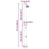 vidaXL Ulkoilma-aurinkosuihku Musta 217 cm PVC ja alumiini
