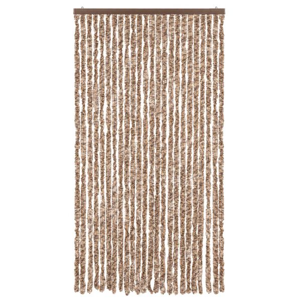 vidaXL Hyönteisverho beige ja tummanruskea 100x220 cm chenille