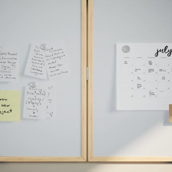 vidaXL Ilmoitustaulu Valkoinen 80 x 80 x 1.4 cm T&auml;ysi m&auml;nty