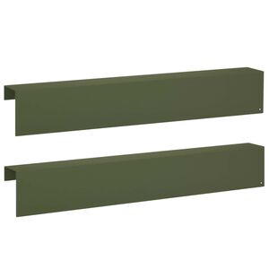 vidaXL Puutarhan reunusprofiili 2 kpl 100 x 10 x 15 cm Ter&auml;s