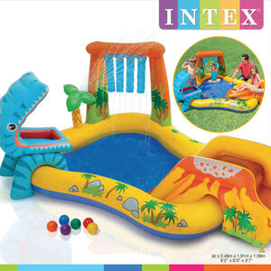 Intex T&auml;ytett&auml;v&auml; uima-allas Dinosaur Play Center 249x191x109 cm