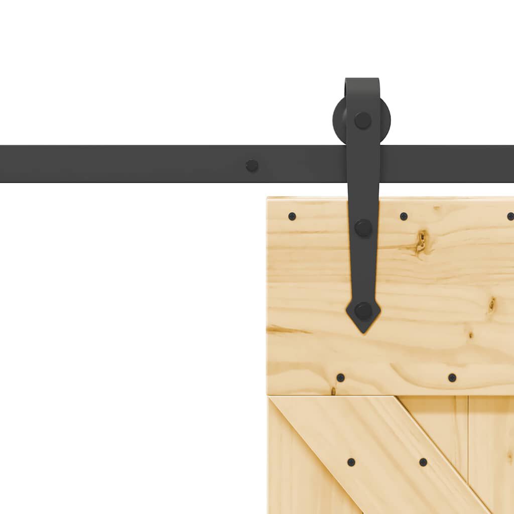 vidaXL Liukuovi asennustarvikkeineen 85x210 cm täysi mänty