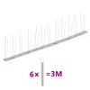 vidaXL 2-Riviset ruostumaton ter&auml;s lintu- & kyyhkyspiikit 6-sarja 3 m