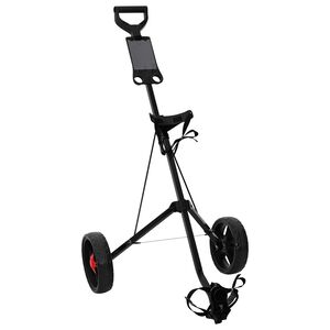 vidaXL Golfvaunu Musta 66 x 65 x 112 cm Rauta