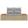 vidaXL Puutarhasohva Beige 184 x 62 x 85cm polyrottinki