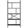 vidaXL Kirjahylly Musta tammi. 75 x 30 x 156 cm Tekninen puu