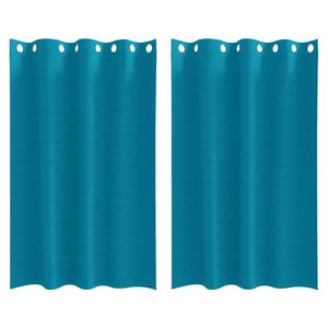 vidaXL Piment&auml;v&auml; verho renkailla 2 pcs Turkoosi 175 x 140 cm