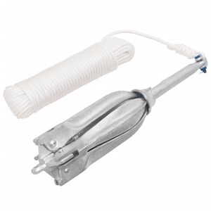 vidaXL Taitettava ankkuri k&ouml;ydell&auml; hopea 10 kg kuumasinkitty valurauta