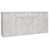 vidaXL Senkki betoninharmaa 160x36x75 cm tekninen puu