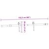 vidaXL Liukuoven asennussarja ter&auml;s 152,5 cm musta
