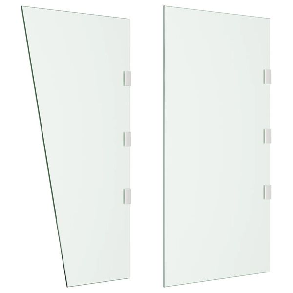 vidaXL 2-osaiset Sivupaneelit ovikatokselle l&auml;pin&auml;kyv&auml; karkaistu lasi