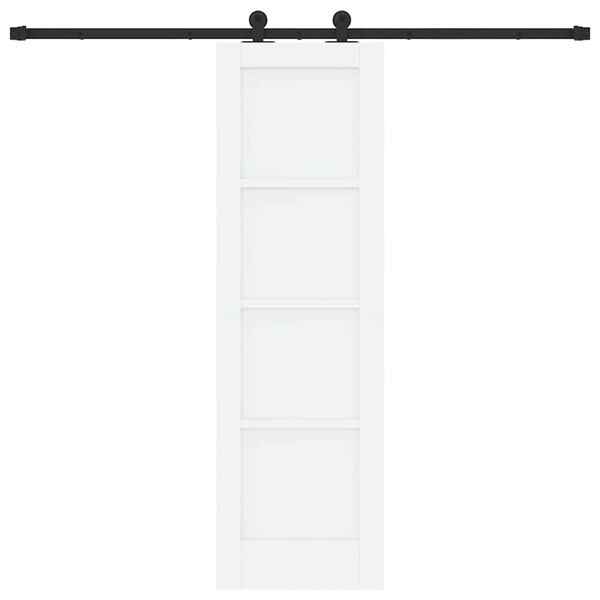 vidaXL Liukuovi ORKDAL Valkoinen 61 x 198,5 cm Massiivinen m&auml;nty