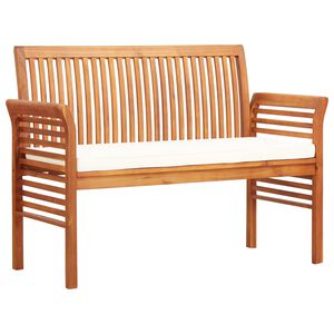 vidaXL 2-istuttava Puutarhapenkki tyynyll&auml; 120 cm t&auml;ysi akasiapuu