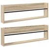 vidaXL Lehtiteline 2 kpl Sonoman tammi 100 x 12 x 30 cm Tekninen puu