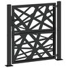 vidaXL Puutarhanportti musta 100x100 cm ter&auml;s valodesign