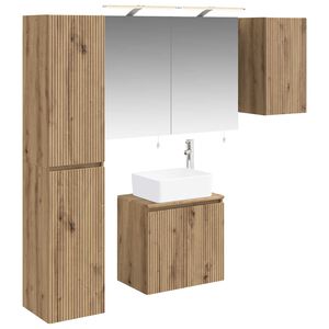 vidaXL Kylpyhuoneen kaappisetti 5 pcs Artisaanitammi 50 x 14,5 x 70 cm