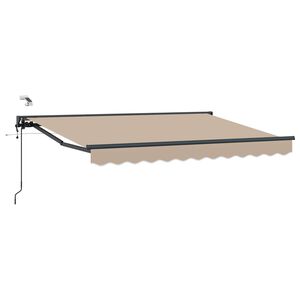 vidaXL S&auml;hk&ouml;k&auml;ytt&ouml;inen Vedett&auml;v&auml; Varjo Beige ja Antrasiitti 3,5 x 2 m