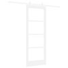 vidaXL Liukuovi ORKDAL Valkoinen 78 x 202 cm Täysi mänty ja lasi