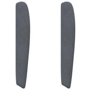 vidaXL P&auml;&auml;tykorva Harmaa 80 x 23 x 6 cm Sametti