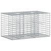 vidaXL Gabion Kohotettu Peti 100 x 60 x 55 cm Galvanoitu ter&auml;s Hopea