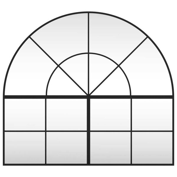 vidaXL Sein&auml;peili musta 100x90 cm kaari rauta