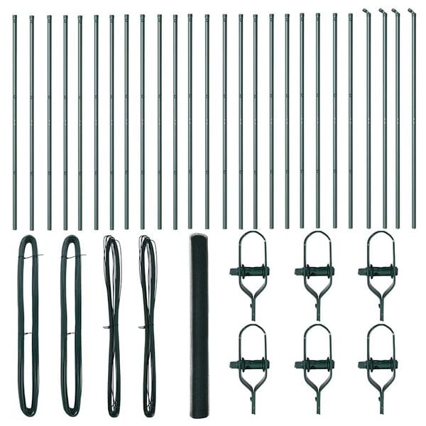 vidaXL Aitalatu Vihreä 50 x 1,6 m (25 mm verkko) Terästä ja PVC:tä