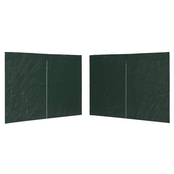 vidaXL Juhlateltan sivusein&auml; vetoketjulla 2 kpl PE vihre&auml;