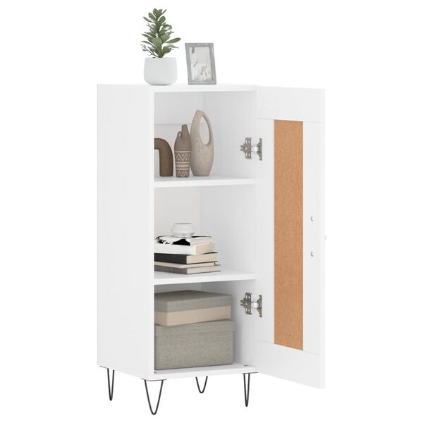 vidaXL Senkki valkoinen 34,5x34x90 cm tekninen puu