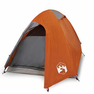 vidaXL Retkiteltta kupoli 2 henkil&ouml;lle oranssi vedenpit&auml;v&auml;