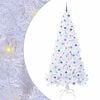 vidaXL Tekojoulukuusi 300 LED-valoilla Valkoinen 240 cm PVC ja ter&auml;s