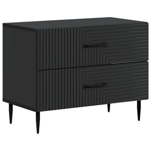 vidaXL Y&ouml;p&ouml;yt&auml;kaappi Musta 62 x 34,5 x 47,5 cm Tekninen puu