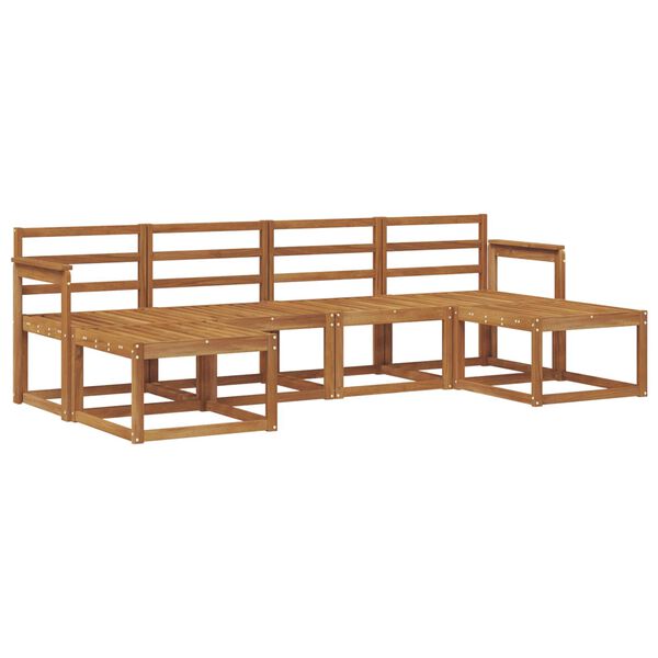 vidaXL Ulkosohvakokoelma 6 pcs Luonnollinen Tihe&auml; akasiapuu