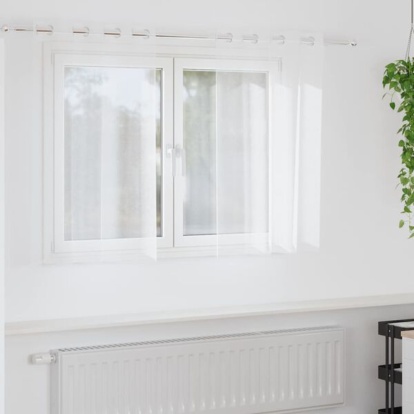 vidaXL Verhosatiini verhoilla 2 pcs Valkoinen 140 x 140 cm Polyesteri