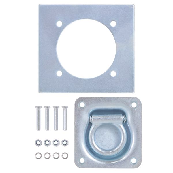 vidaXL Kiinnitysrenkaat Per&auml;k&auml;rryyn 8 kpl Galvanoitu Ter&auml;s 2000 kg