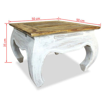 vidaXL Sivupöytä täysi kierrätetty puu 50x50x35 cm