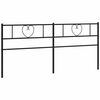 vidaXL Metallinen vaihtop&auml;&auml;ty musta 180 cm