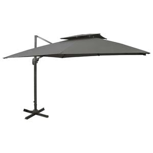 vidaXL Aurinkovarjo cantilever tuplakatolla 300x300 cm antrasiitti