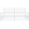 vidaXL Metallinen sängynrunko päädyillä valkoinen 180x200 cm