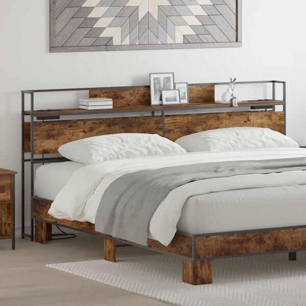 vidaXL S&auml;ilytysp&auml;&auml;ty hyllyll&auml; p&auml;&auml;tyll&auml; Savutammi 180 cm Tekninen puu