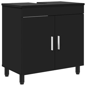 vidaXL Kylpyhuoneen peilikaappi Musta 60 x 35 x 60 cm Tekninen puu
