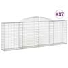 vidaXL Kaarevat kivikorit 17 kpl 300x30x100/120 cm galvanoitu rauta