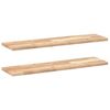 vidaXL Kelluvat hyllyt 2 kpl 80x20x2 cm k&auml;sittelem&auml;t&ouml;n massiivipuu akaasia