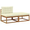 vidaXL Kulmasohva tyynyll&auml; 2 Kappale Luonnollinen